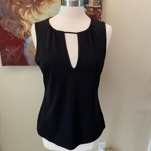 Express Black Keyhole Blouse